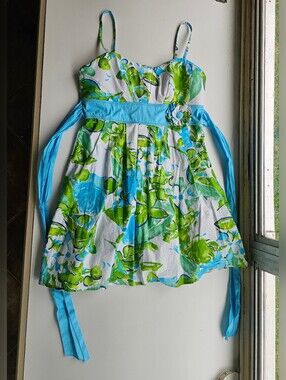 City Triangles Floral Sundress with Waist Tie & Pockets - Juniors Size 13